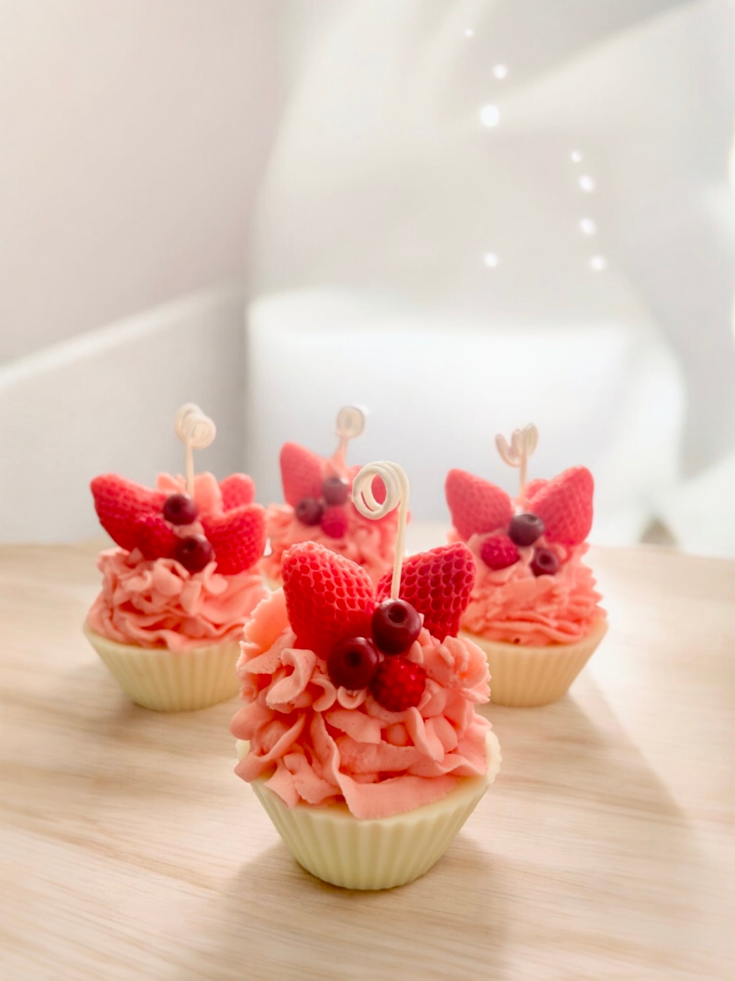 Strawberry Cupcake Candles